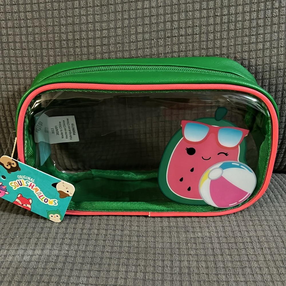 NEW Squishmallow clear toiletry bag
